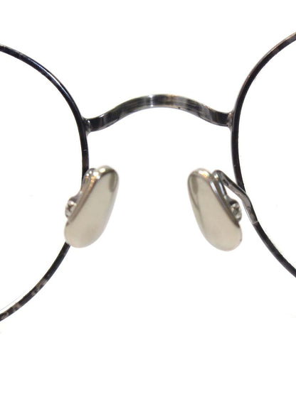 MEE EYEWEAR メガネ ブラック/シルバー Short Story メタルフレーム フルリム ラウンドシェイプ ITGN229CDCA8