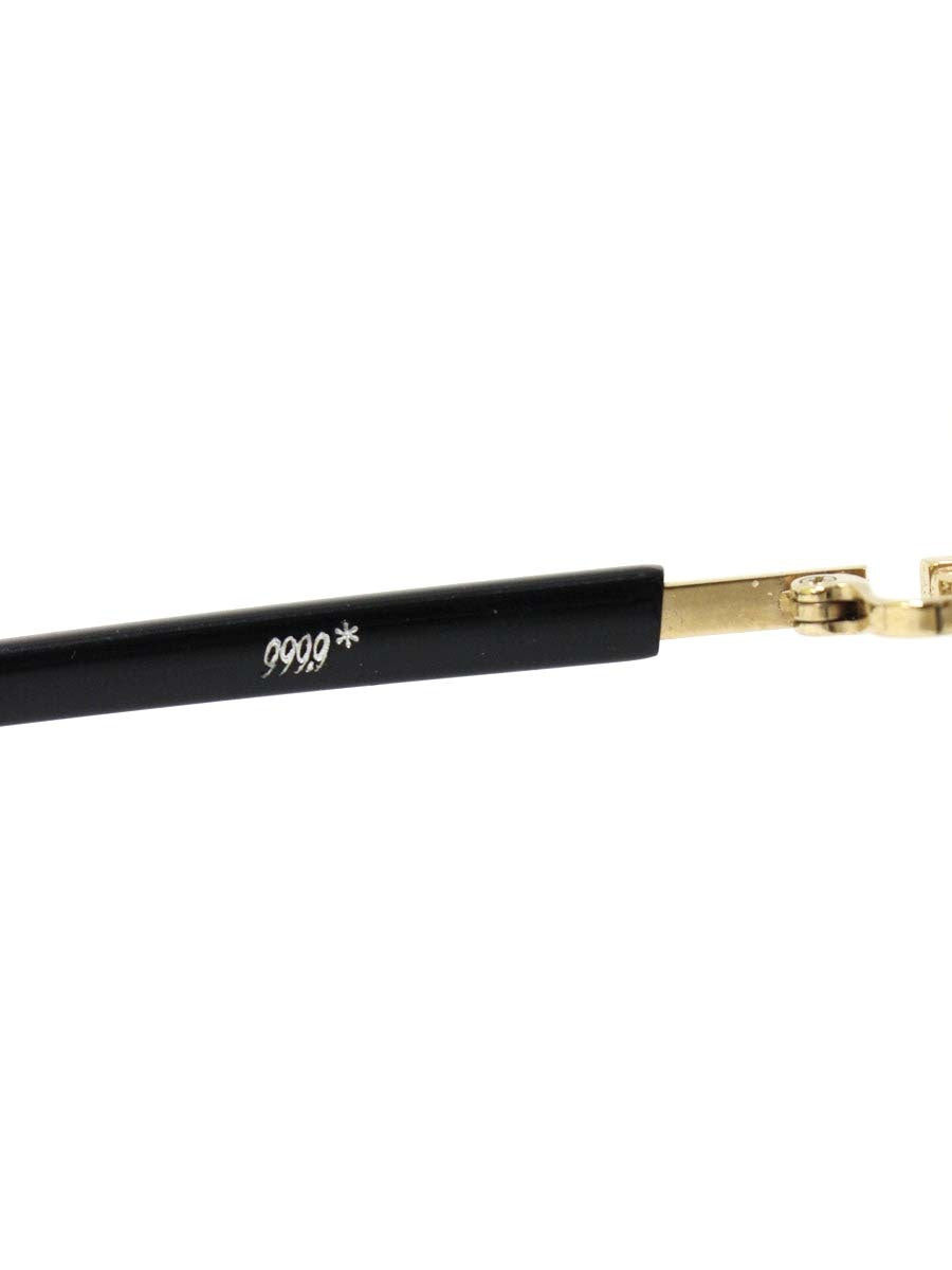 フォーナインズ M-104 メガネ ブラック/ゴールド コンビフレーム フルリム ウェリントン ITS57ESISA7S