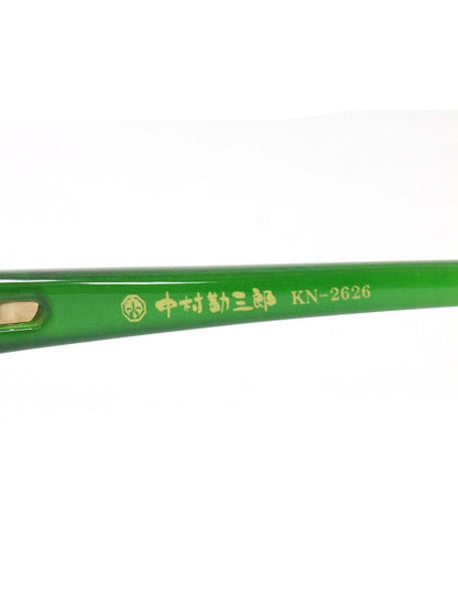 中村勘三郎 KN-2626(C-2) グリーン/ゴールド シープホーン メタルコンビ ハーフリム オーバル 天然ペリドット ITDQG3JZ7JKQ