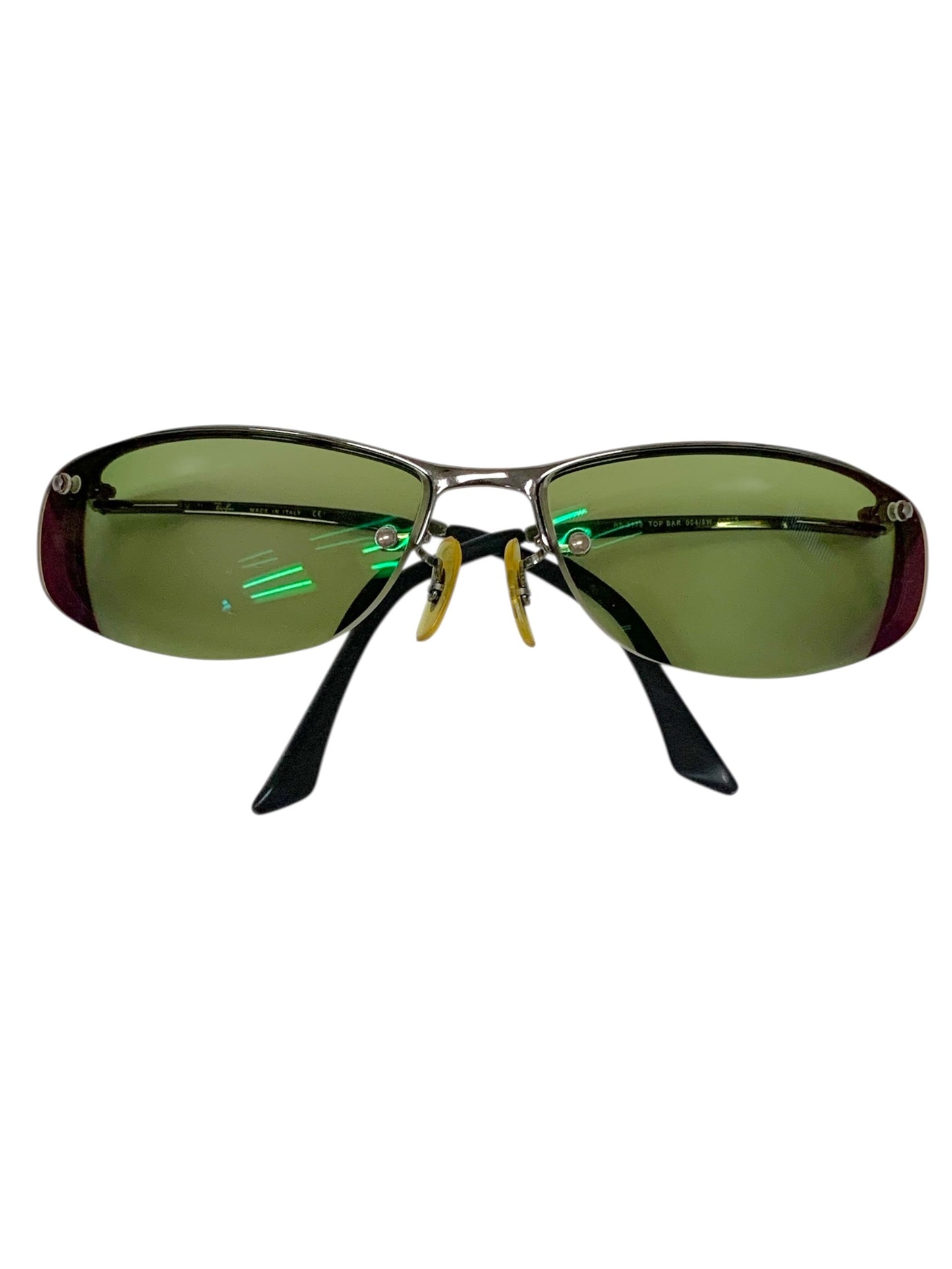 レイバン TOP BAR RB3179 サングラス シルバー メタルフレーム ハーフリム スクエア IT39V8M7QF74