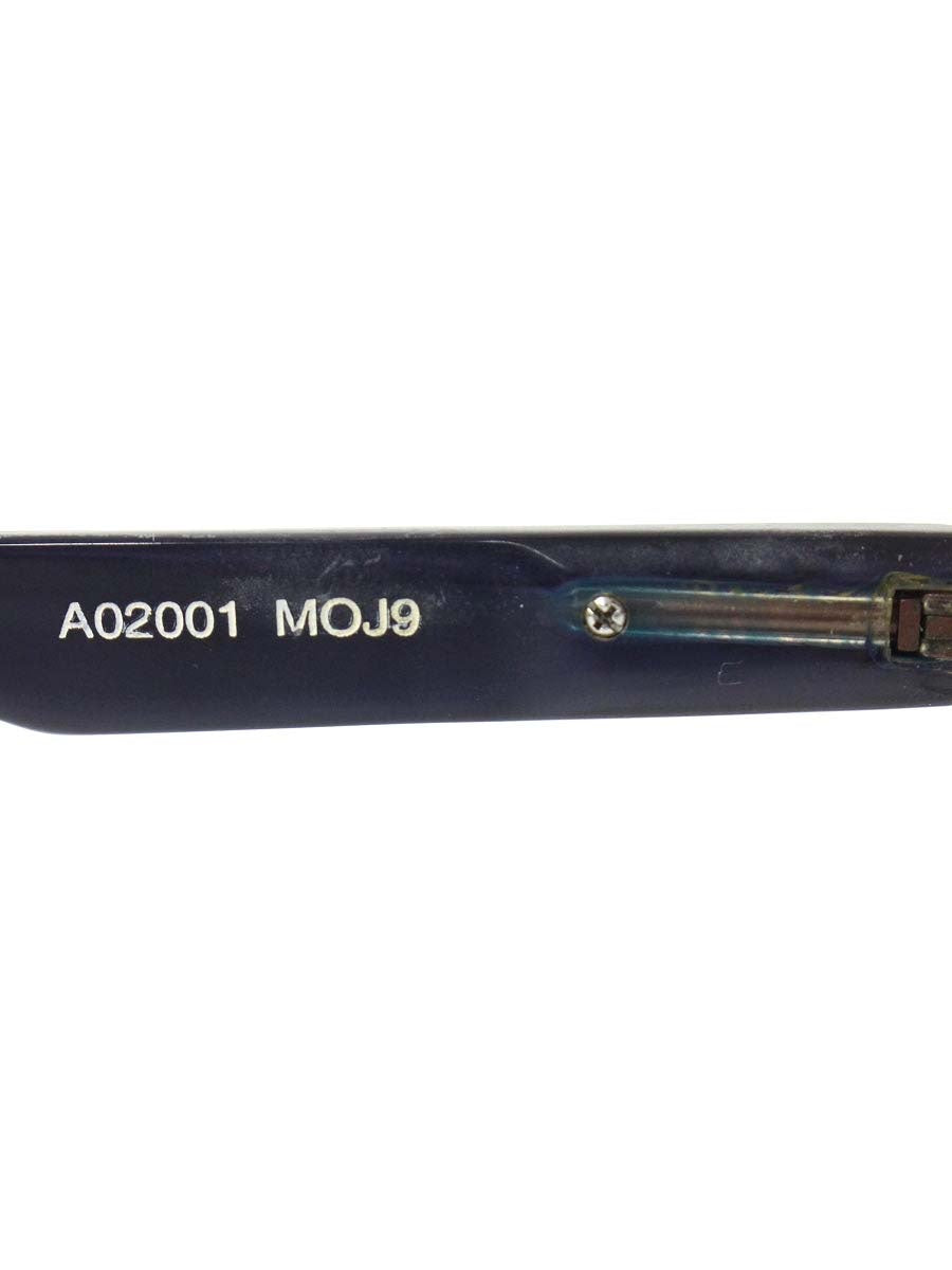 アランミクリ EVENTAIL A02001 MOJ9 メガネ ブラウン/ネイビー メタルフレーム ハーフリム スクエア ITCM1X8WVYWL
