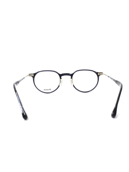 イーファイブアイヴァン P4 メガネ ブルー/ホワイトゴールド コンビフレーム フルリム ボストン IT2BKRGPOG8Y