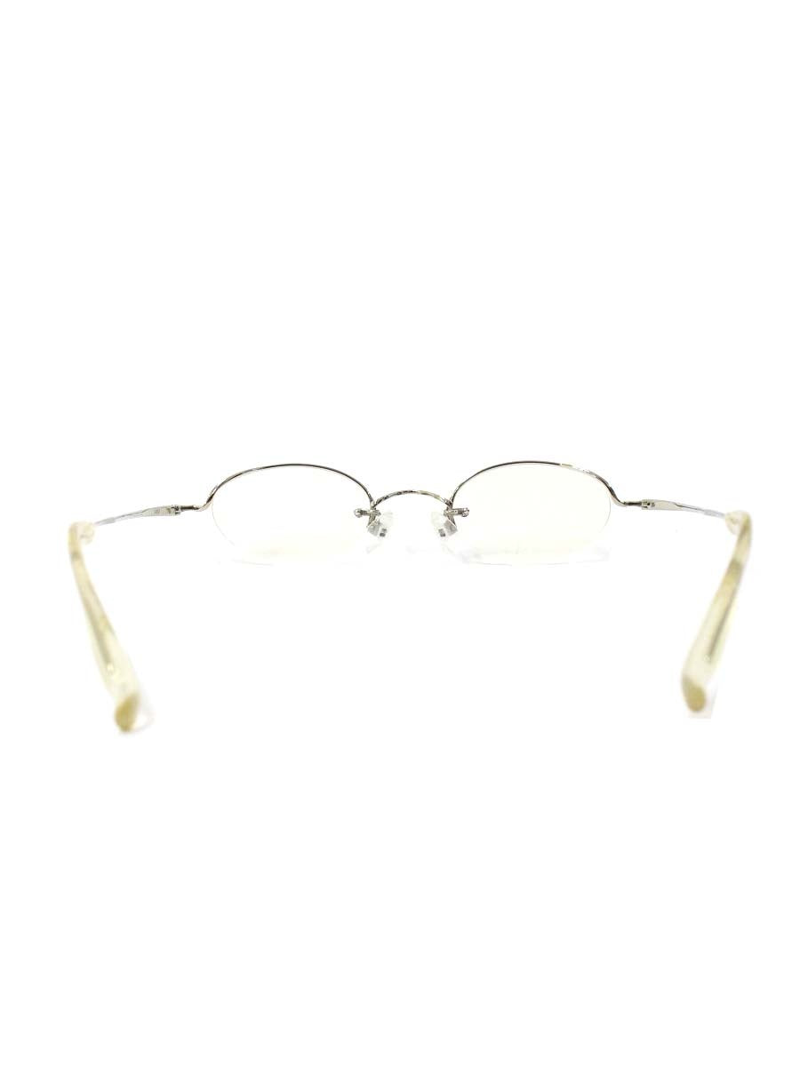 フォーナインズ O-02T メガネ シルバー メタルフレーム ハーフリム ITQIIBBPPYMG