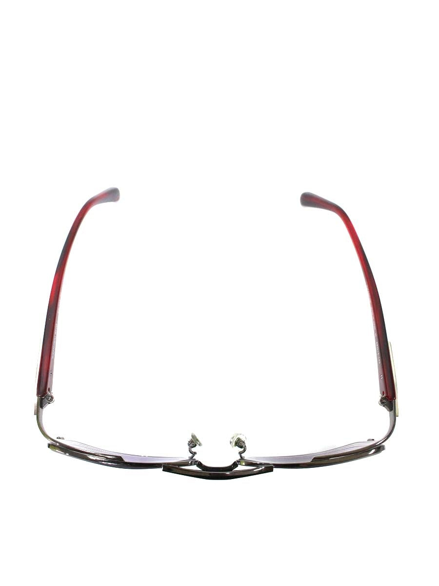 サムライ翔 SS-T25 メガネ ガンメタル/ダークレッド 智 コンビフレーム スクエア IT9H055OVBSU