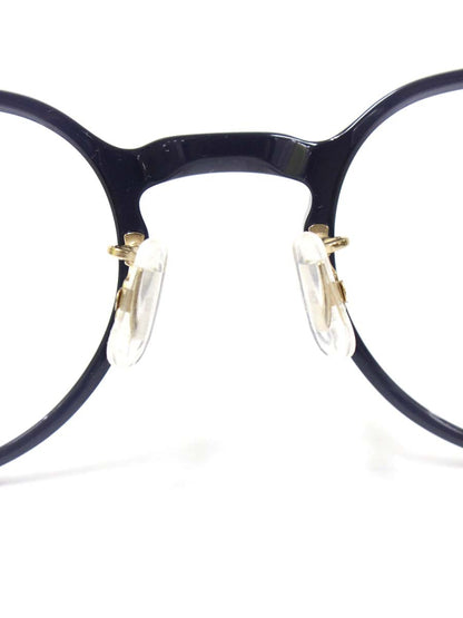 イーファイブアイヴァン P4 メガネ ブルー/ホワイトゴールド コンビフレーム フルリム ボストン IT2BKRGPOG8Y