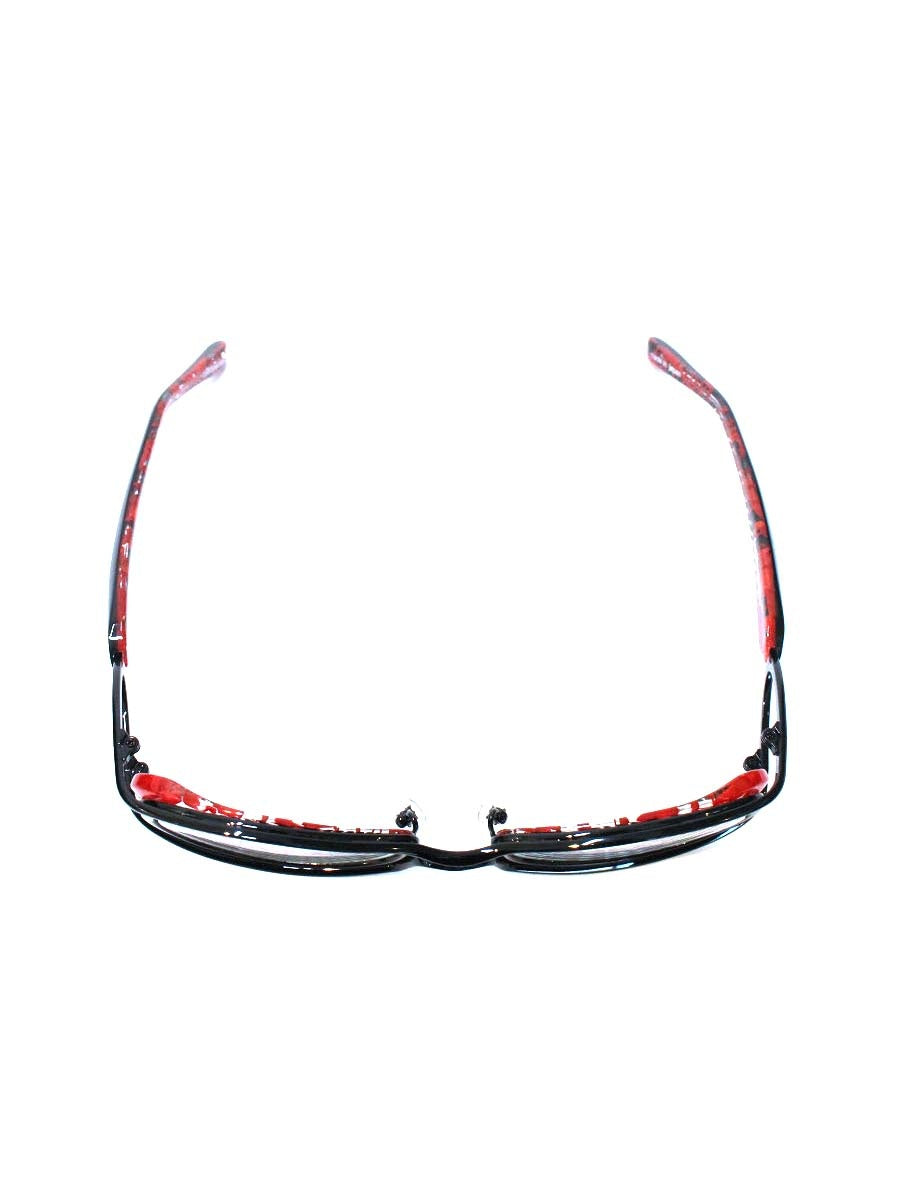 レスザンヒューマン Skipu!195Special メガネ ブラック/レッド コンビフレーム フルリム オーバル ITQY97OCBMI2