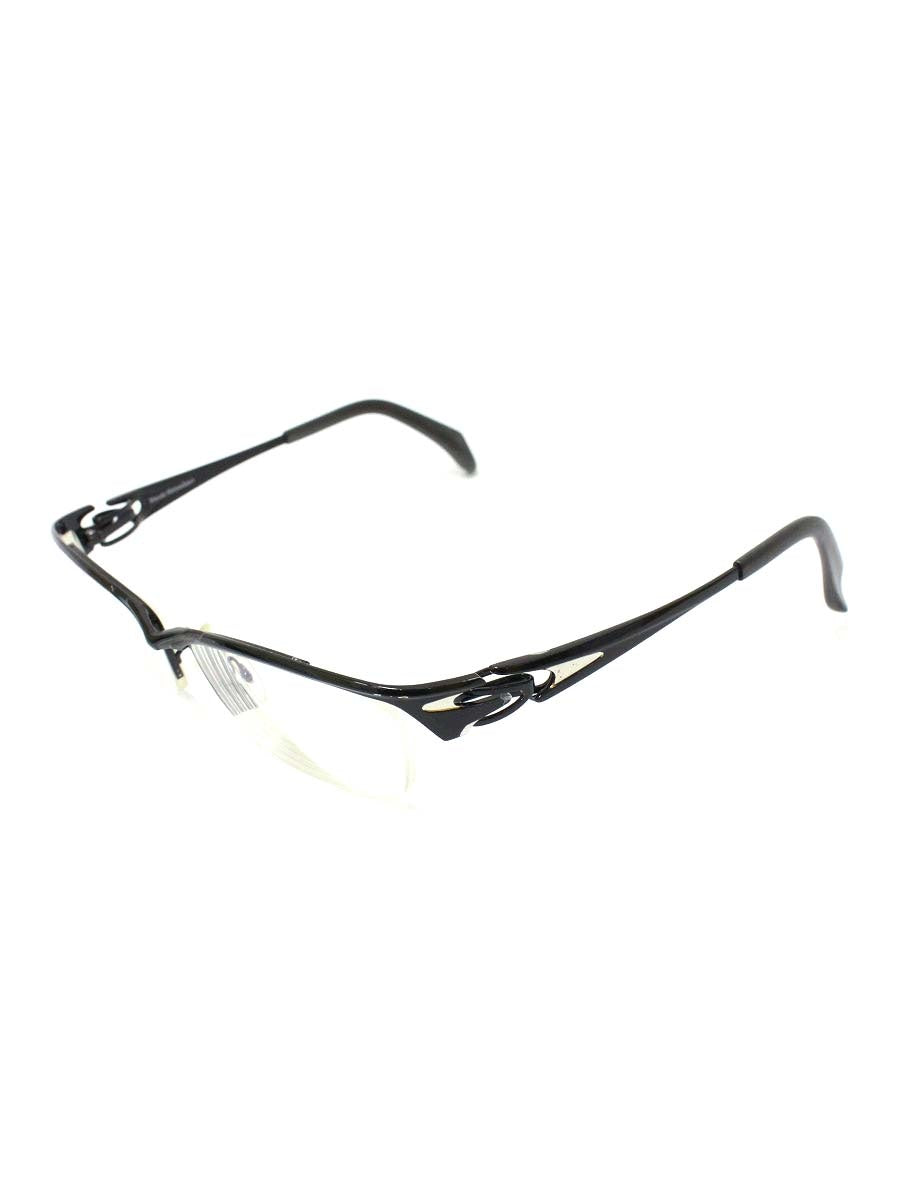 マサキマツシマ MF-1243 メガネ ブラック メタルフレーム ハーフリム（ナイロール）スクエア ITQSTDU04EDG