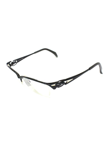 マサキマツシマ MF-1243 メガネ ブラック メタルフレーム ハーフリム（ナイロール）スクエア ITQSTDU04EDG