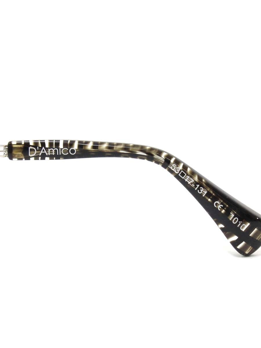 レスザンヒューマン KICK-ASS D'Amico メガネ ブラック/シルバー コンビフレーム フルリム スクエア ITAFEGT7UAJW