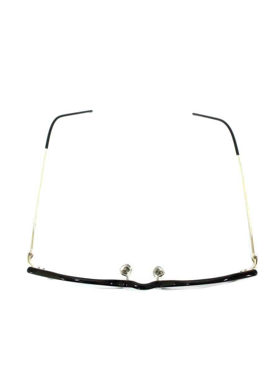 金子眼鏡店 メガネ ブラック/ゴールド コンビフレーム フルリム オーバル IT5E09OBHH9M