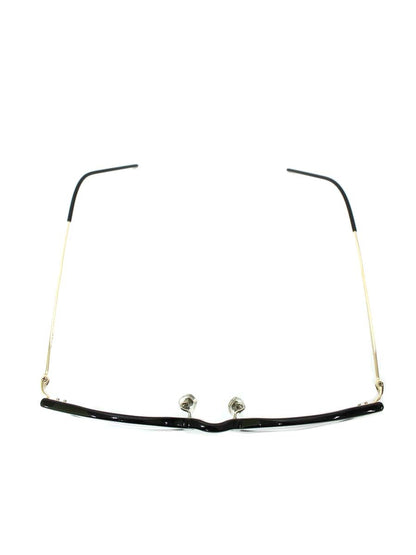 金子眼鏡店 メガネ ブラック/ゴールド コンビフレーム フルリム オーバル IT5E09OBHH9M