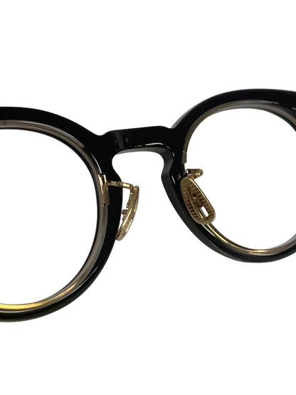 ユウイチトヤマ YUICHI TOYAMA:5 メガネ POISSY ブラック セルフレーム フルリム ボストン ITQH9MKAJK7W