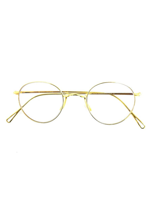 ayame(アヤメ) MANRAY メガネ ゴールド チタンフレーム フルリム ボストンシェイプ IT6XAP5EIBOK