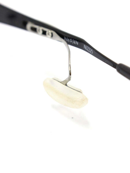 ネオジン NJ2225 メガネ ブラック メタルフレーム ハーフリム 鼻パッドがないフレーム IT9653HKDEUY