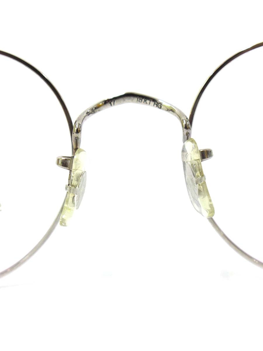 サヴィルロウ メガネ シルバー 18KT RG メタルフレーム フルリム ボストン IT95M8SRARC9