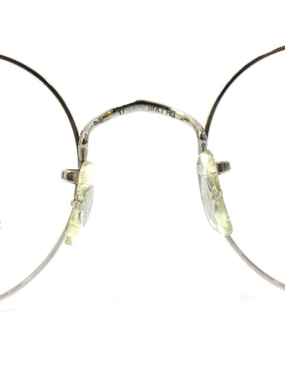 サヴィルロウ メガネ シルバー 18KT RG メタルフレーム フルリム ボストン IT95M8SRARC9