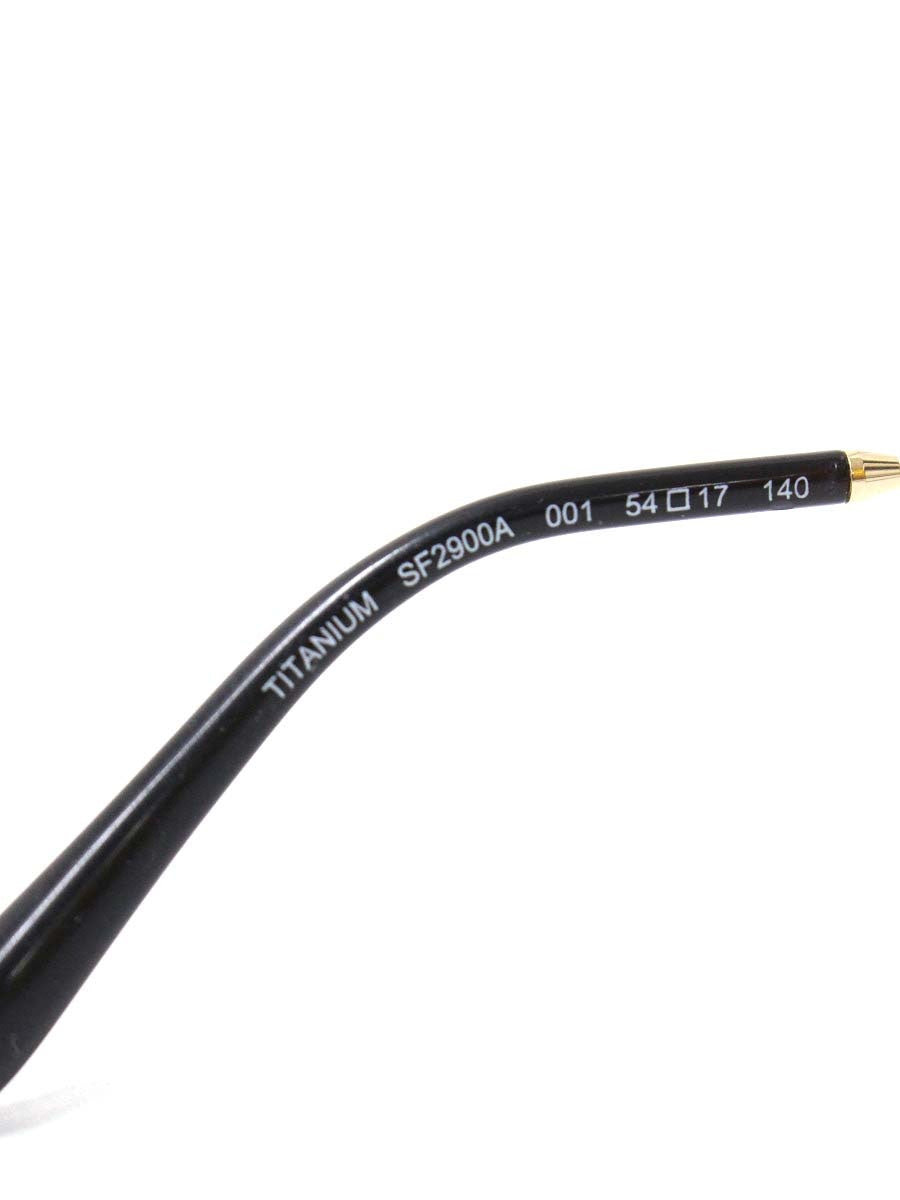 フェラガモ ガンチーニ SF2900A メガネ ブラック/ゴールド コンビフレーム フルリム スクエア IT8VPE6FZHDI