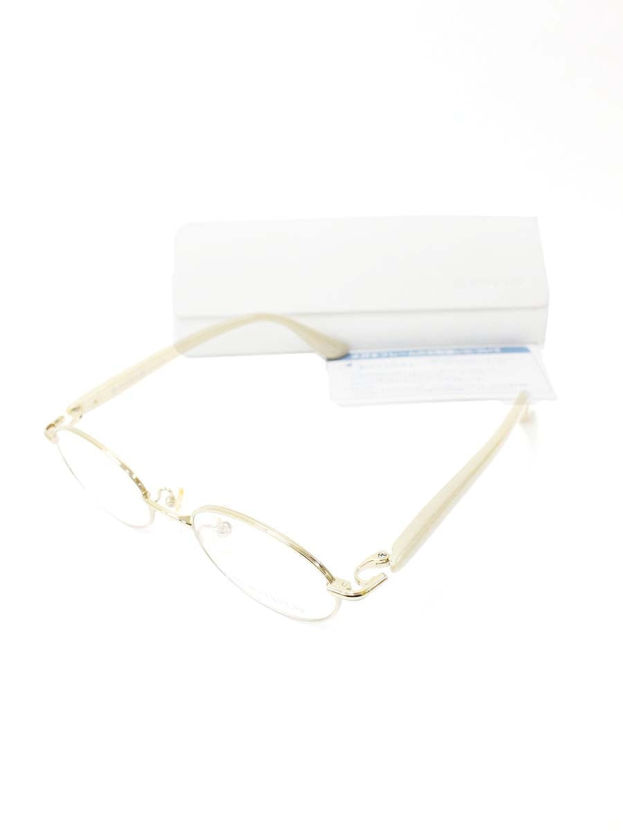 中村勘三郎 KN-2674 メガネ ベージュ/ルナゴールド コンビフレーム フルリム オーバルシェイプ ITBJ166AQ66S