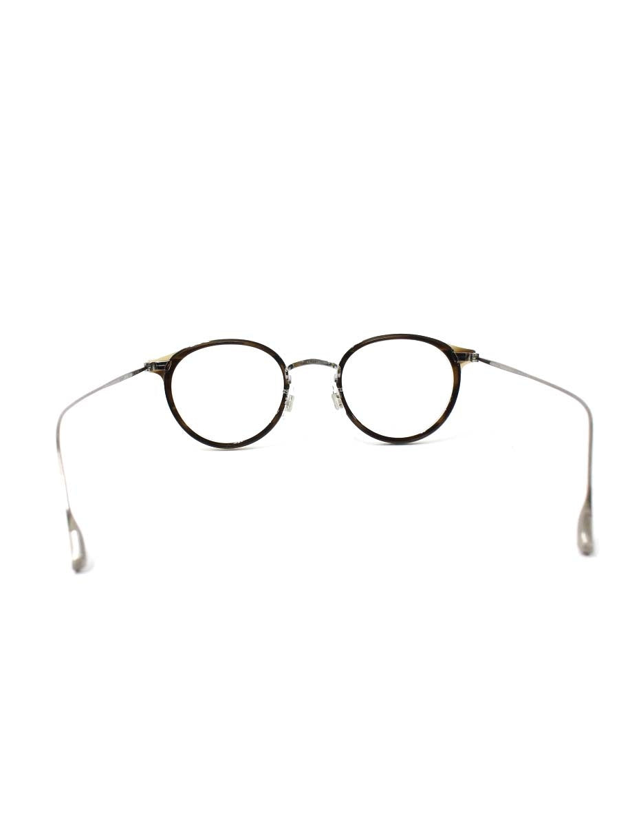 アイヴァン GRAFF メガネ オリーブバンブー/シルバー コンビフレーム ウェリントン OLB ITA94KZ6X8R4