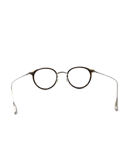 アイヴァン GRAFF メガネ オリーブバンブー/シルバー コンビフレーム ウェリントン OLB ITA94KZ6X8R4