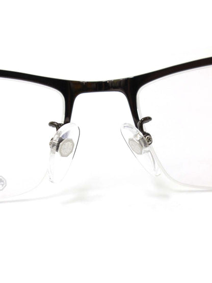 中村勘三郎 KN-2550 メガネ メタルブラウン/ブラック/グリーン メタルフレーム ハーフリム 七宝モダンカラー ITL163JMDW76