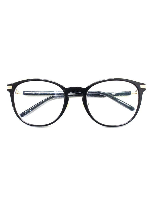 フォーナインズ M-104 メガネ ブラック/ゴールド コンビフレーム フルリム ウェリントン ITS57ESISA7S