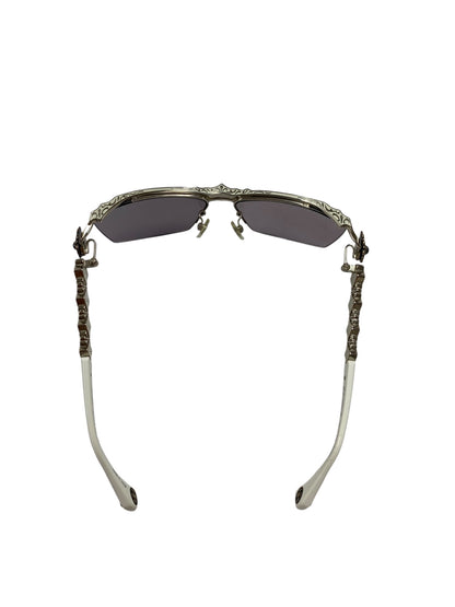 ロズヴィー 209251603 サングラス ホワイト 本数限定100本 メタルフレーム ハーフリム スクエア IT7VEAF091YD