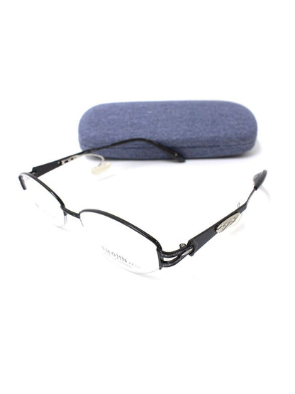 ネオジン NJ2225 メガネ ブラック メタルフレーム ハーフリム 鼻パッドがないフレーム IT9653HKDEUY