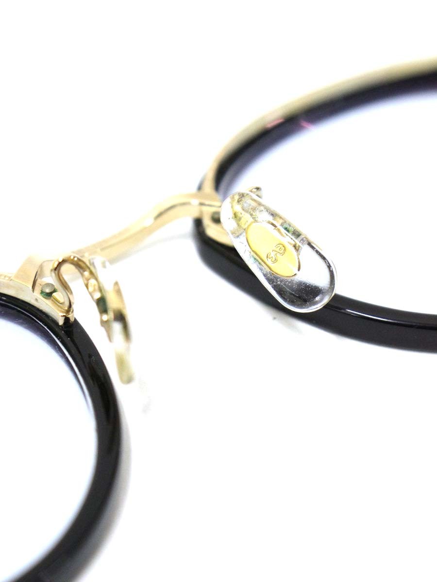 アイヴァン Acosta メガネ ブラック/ゴールド コンビフレーム フルリム ボストン ITUEDEIQDR5W