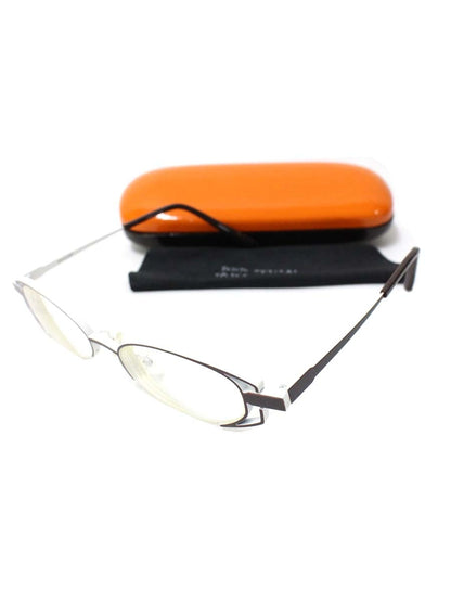 タカノリ ユゲ ROMAN-N TY-61 メガネ ブラウン/ホワイト コンビフレーム フルリム オーバル IT2GCAXHVQE4