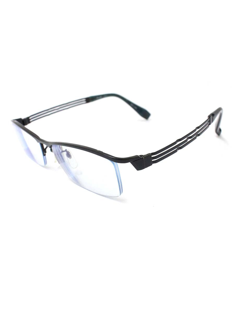 ラインアートシャルマン XL1028 メガネ ブラック/ネイビー チタンフレーム ハーフリム スクエア ITDYHM2VPLPG