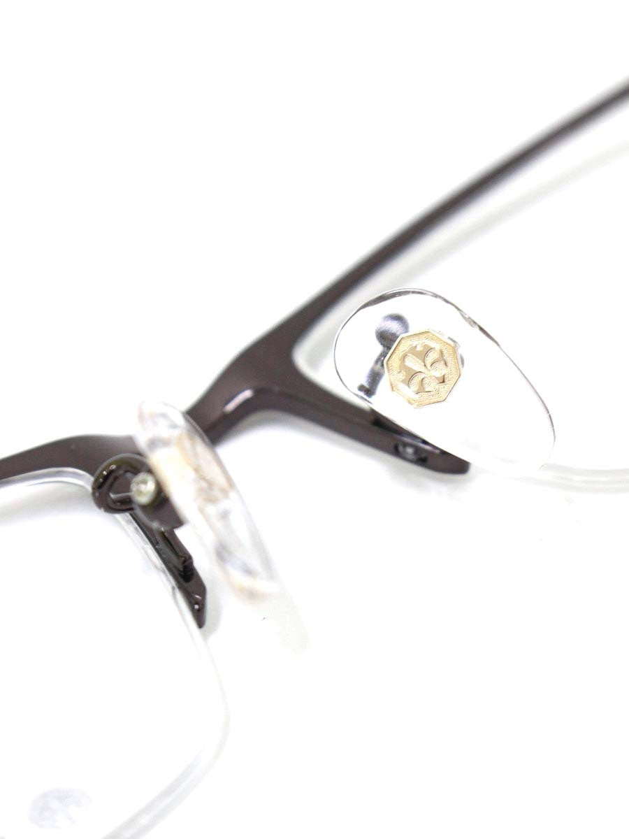 中村勘三郎 KN-2550 メガネ ブラウン/ブラック/グリーン コンビフレーム ハーフリム スクエア 七宝モダンカラー IT4HO25MUAJ0