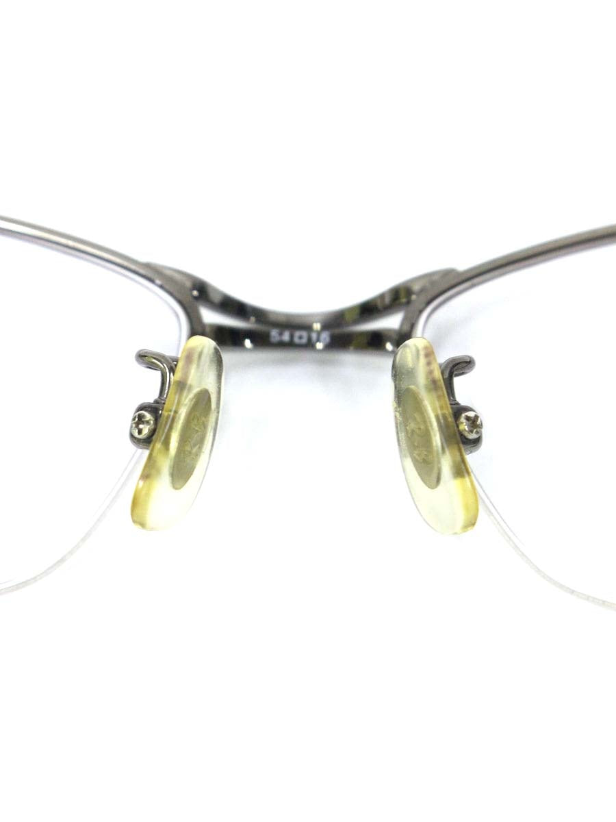 レイバン RB8643K メガネ ガンメタル/ブラック メタルフレーム ハーフリム スクエア IT3A6YPCPLH4