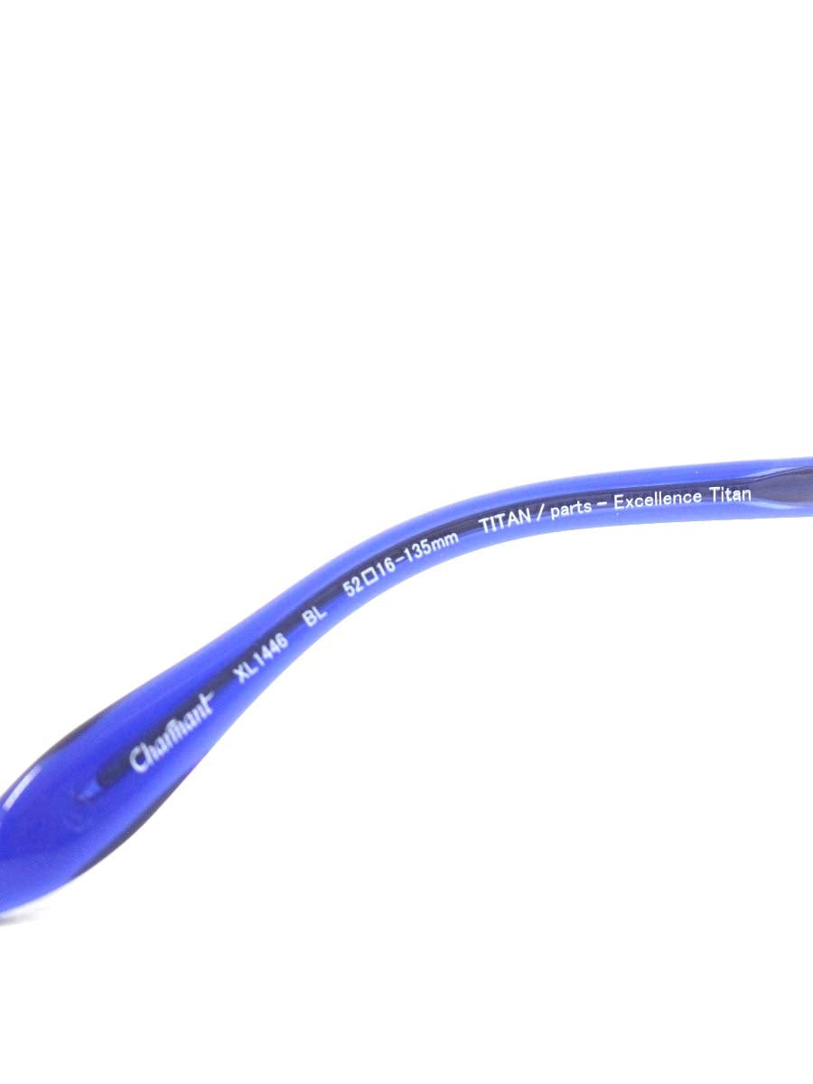 ラインアートシャルマン XL1446 メガネ ネイビー/ブルー/シルバー トリオ コンビフレーム オーバル IT2S1MF1ZGKR