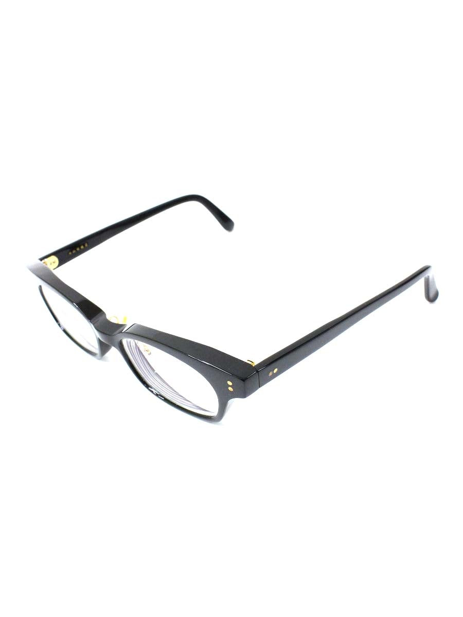 白山眼鏡店 THOM メガネ 眼鏡 ブラック/ゴールド セルフレーム フルリム ウェリントン ITHO8HO8S00T