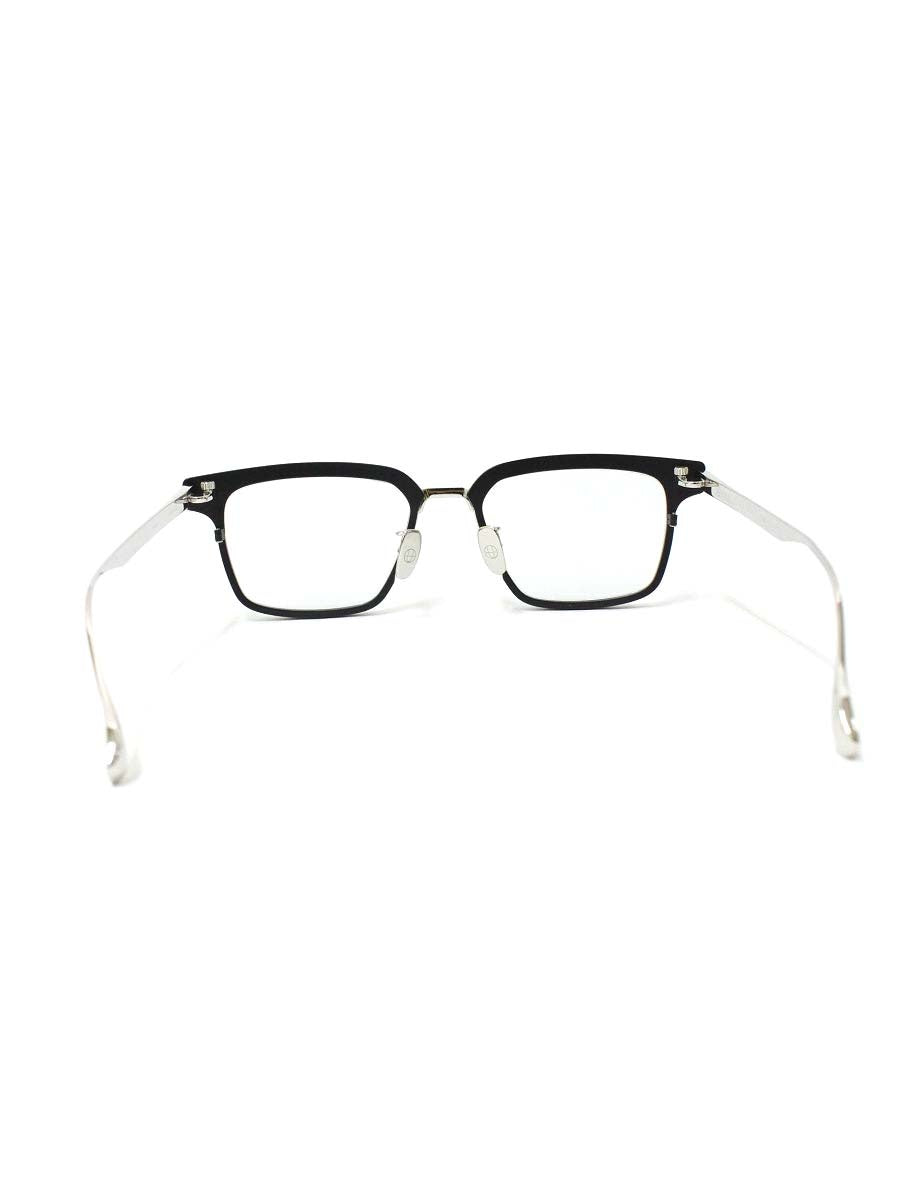 ドメスティックインターナショナル DI-1007TS メガネ ブラック/シルバー コンビフレーム フルリム スクエア IT4LF5HCT4CF