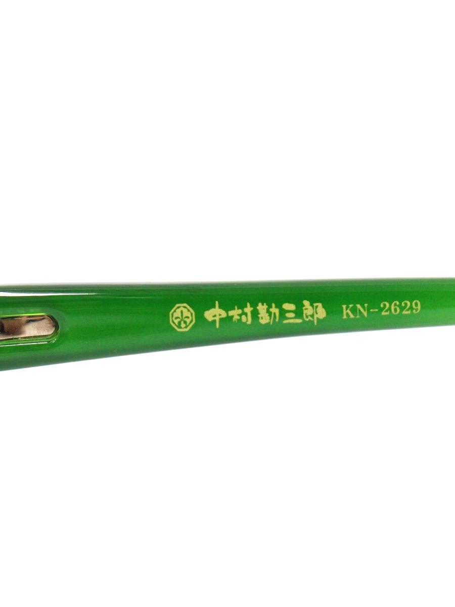 中村勘三郎 KN-2629 メガネ ゴールド/グリーン 手作り コンビフレーム リムレス オーバル IT08P61HWX9D