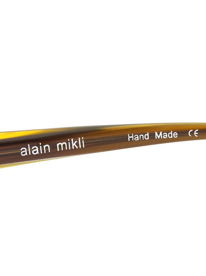アランミクリ A0635 メガネ ブラウン セルフレーム ハーフリム（ナイロール）スクエア ITNKTSDI7HH0