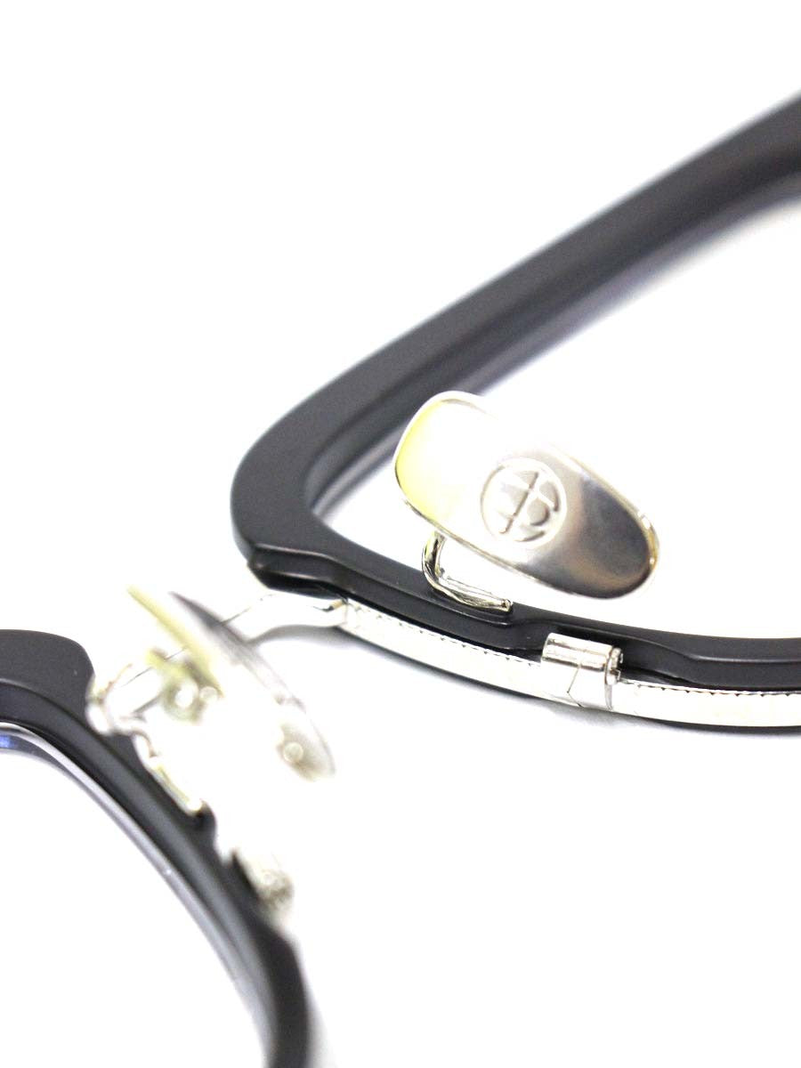 ドメスティックインターナショナル DI-1006 メガネ ブラック/シルバー メタルフレーム フルリム スクエアシェイプ ITN5491EC4N8