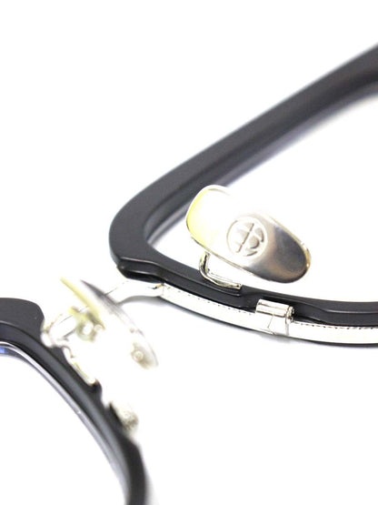 ドメスティックインターナショナル DI-1006 メガネ ブラック/シルバー メタルフレーム フルリム スクエアシェイプ ITN5491EC4N8