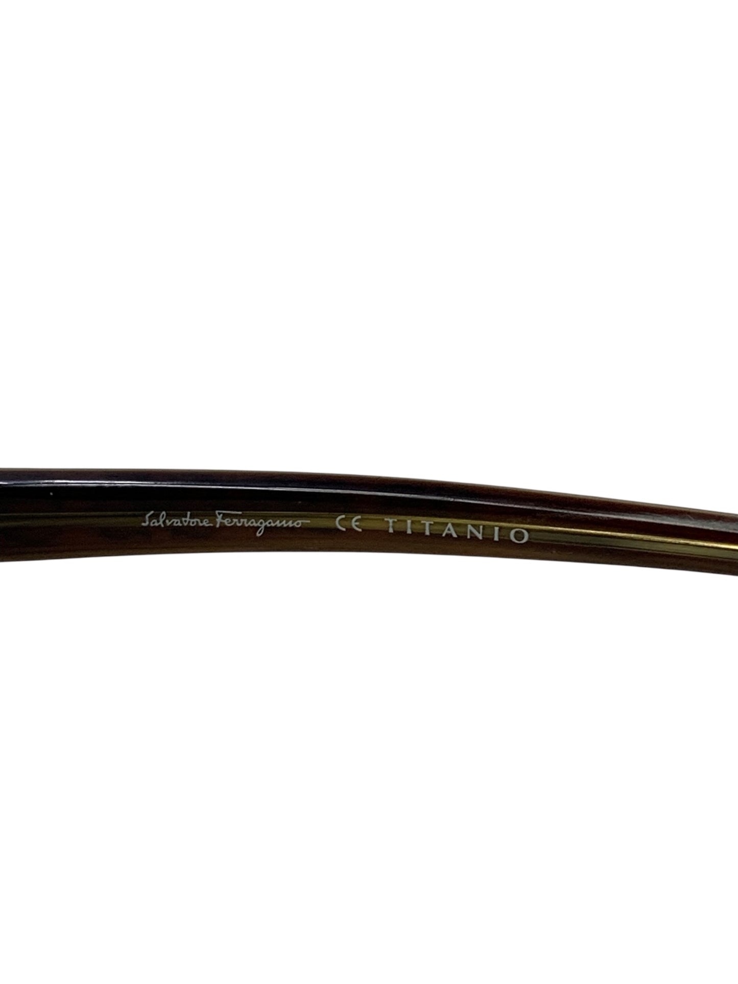 サルヴァトーレフェラガモ 1659T メガネ ブラウン リムレス オーバル ITKCADGZBR0C
