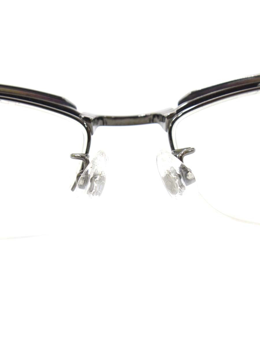 フォーナインズ S-321T メガネ 眼鏡 ガンメタル/ブラック メタルフレーム ハーフリム スクエア ITKFGVYV2O9W