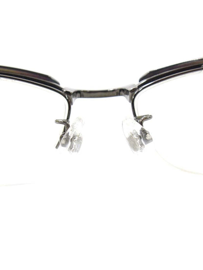 フォーナインズ S-321T メガネ 眼鏡 ガンメタル/ブラック メタルフレーム ハーフリム スクエア ITKFGVYV2O9W