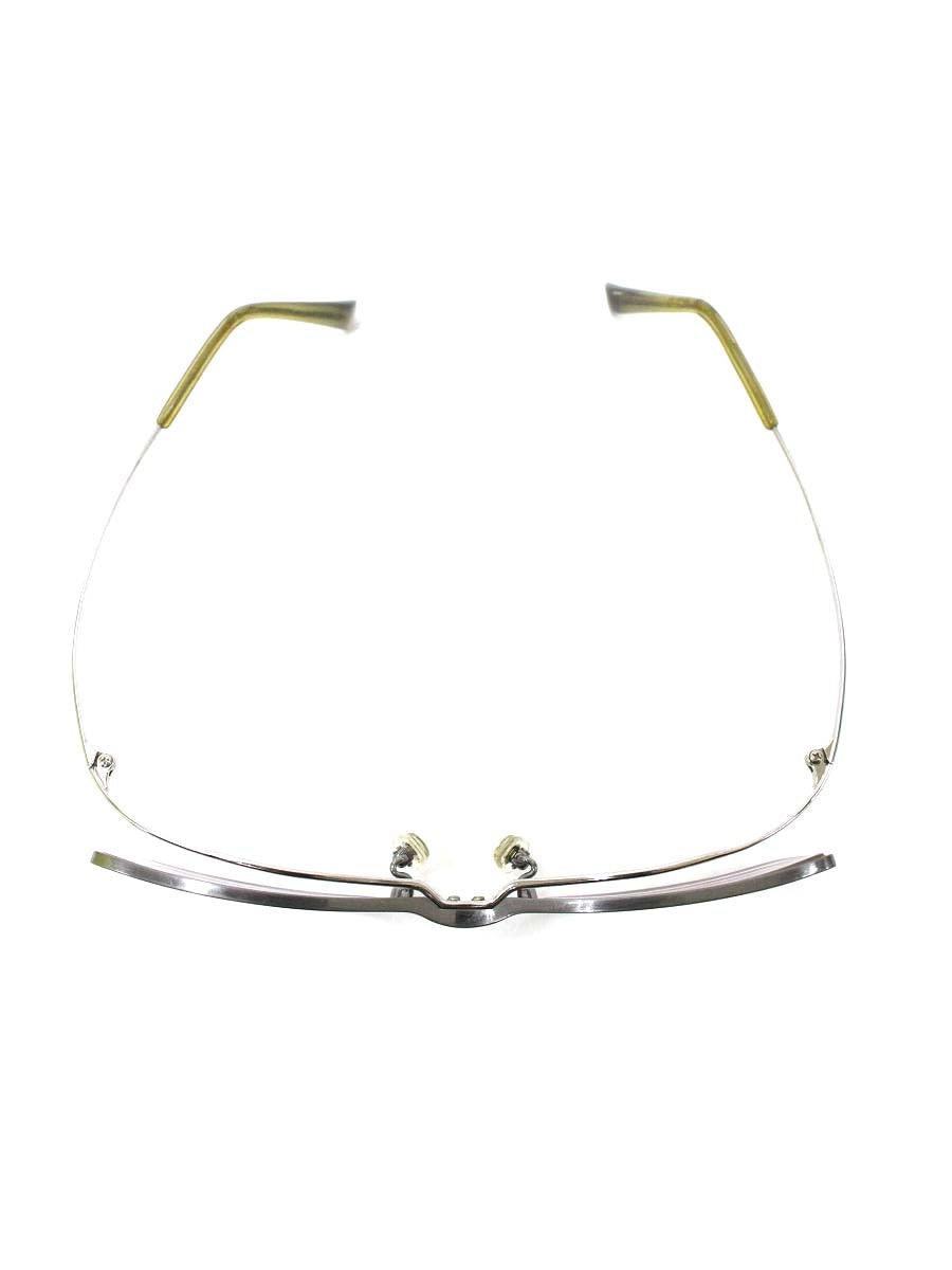 ハマモト HT-014 メガネ シルバー/グレー/カーキグリーン メタルフレーム フルリム スクエア ITB2GSWJOSER