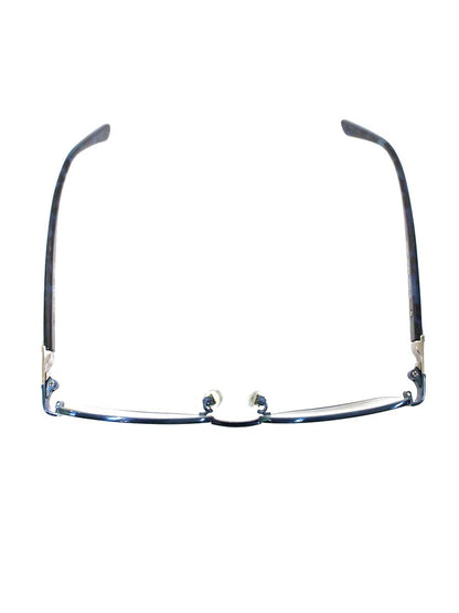 ポリス VPL423J メガネ ネイビー/グレー メタルフレーム フルリム スクエアシェイプ col.0N35 ITT7FDY580EY