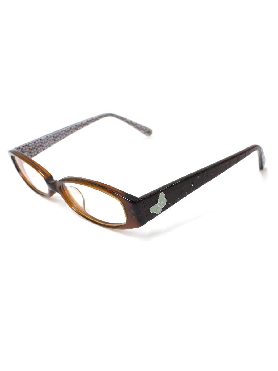 コーチ LELLA メガネ ブラウン 559AF ラインストーン バタフライ ITYEAL14SR66