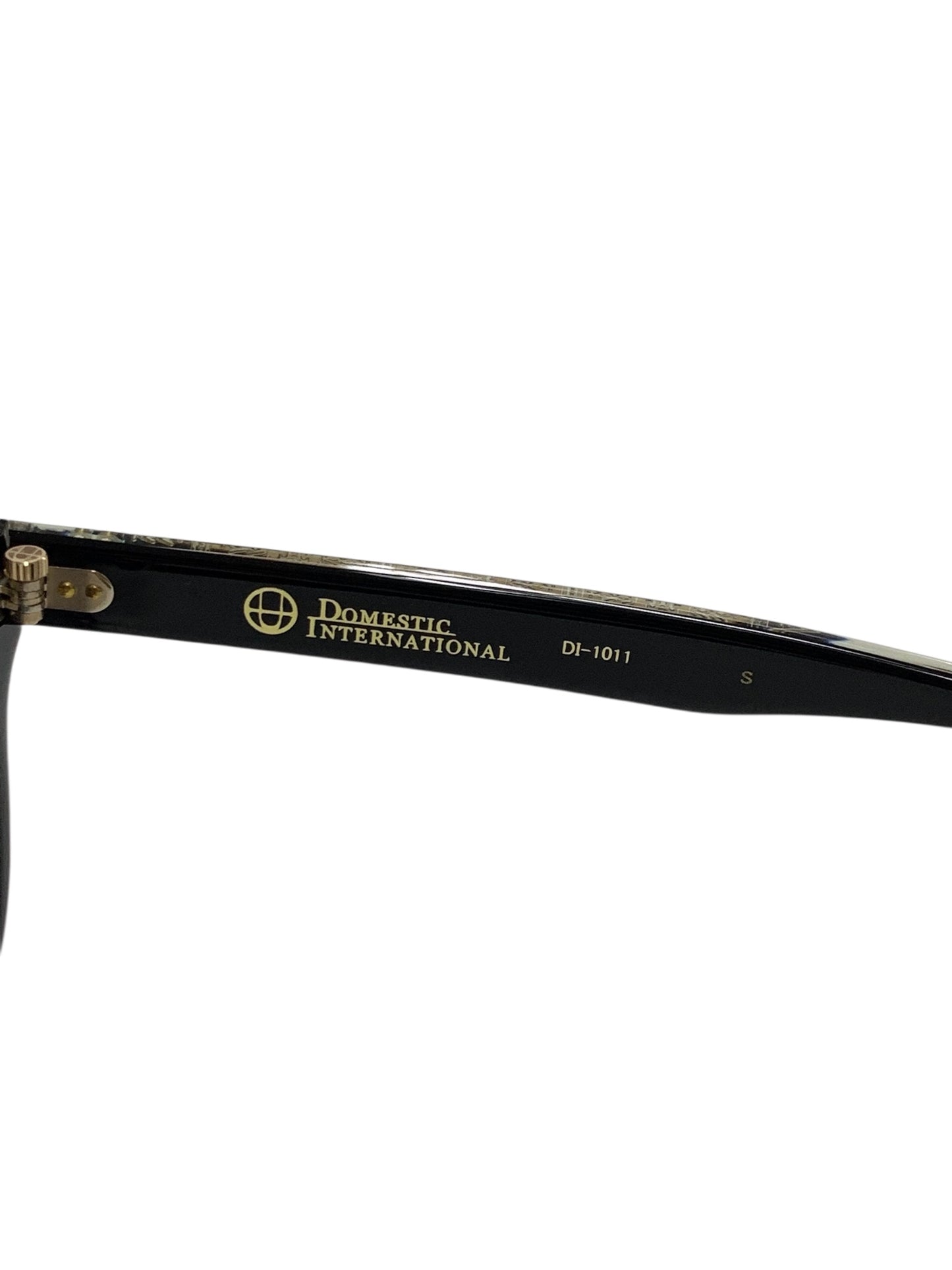 ドメスティックインターナショナル DI-1011S メガネ ブラック コンビフレーム フルリム ウエリントン IT8SXXQFISPL