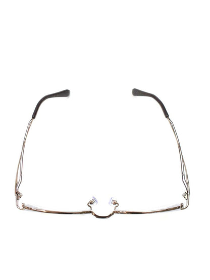 青山眼鏡 Banerino BO-3044 メガネ ブラウン メタルフレーム フルリム スクエアシェイプ 1P IT736TNXXX4V