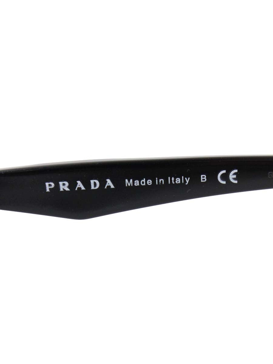 プラダ VPR20R メガネ ブラック トライアングルロゴ セルフレーム フルリム スクエア ITTMZ3NGJOGA