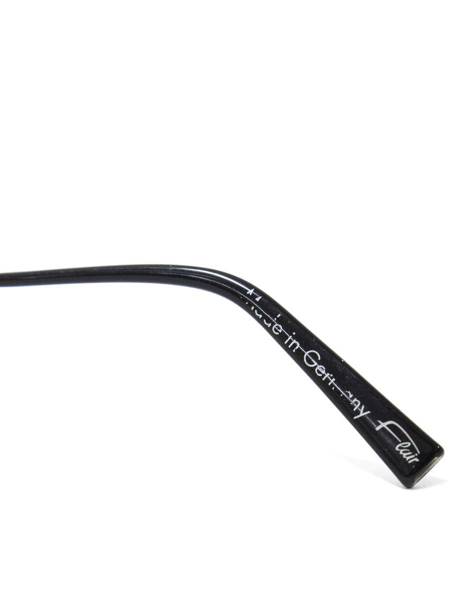 フレア FLAIR 508 メガネ ブラック/シルバー メタルフレーム リムレス IT57FKDUFJB2